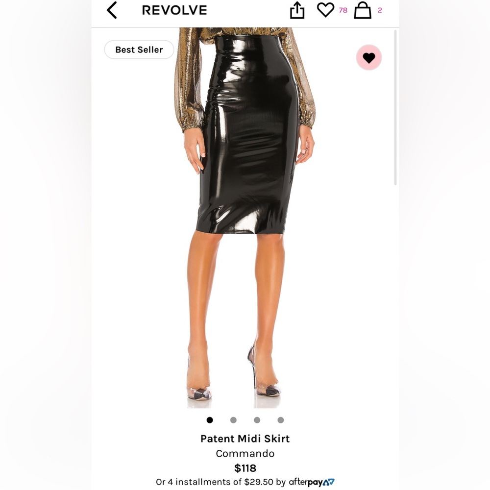 Commando: patent leather skirt
